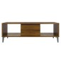 vidaXL Mesa de centro madera de ingeniería marrón roble 103,5x60x35 cm