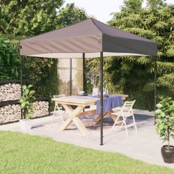 vidaXL Carpa para fiestas plegable gris taupe 3x3 m