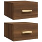 vidaXL Mesitas de noche de pared 2 uds color roble marrón 35x35x20 cm vidaXL Mesitas de noche de pared 2 uds color roble marrón 35x35x20 cm