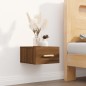 vidaXL Mesitas de noche de pared 2 uds color roble marrón 35x35x20 cm vidaXL Mesitas de noche de pared 2 uds color roble marrón 35x35x20 cm