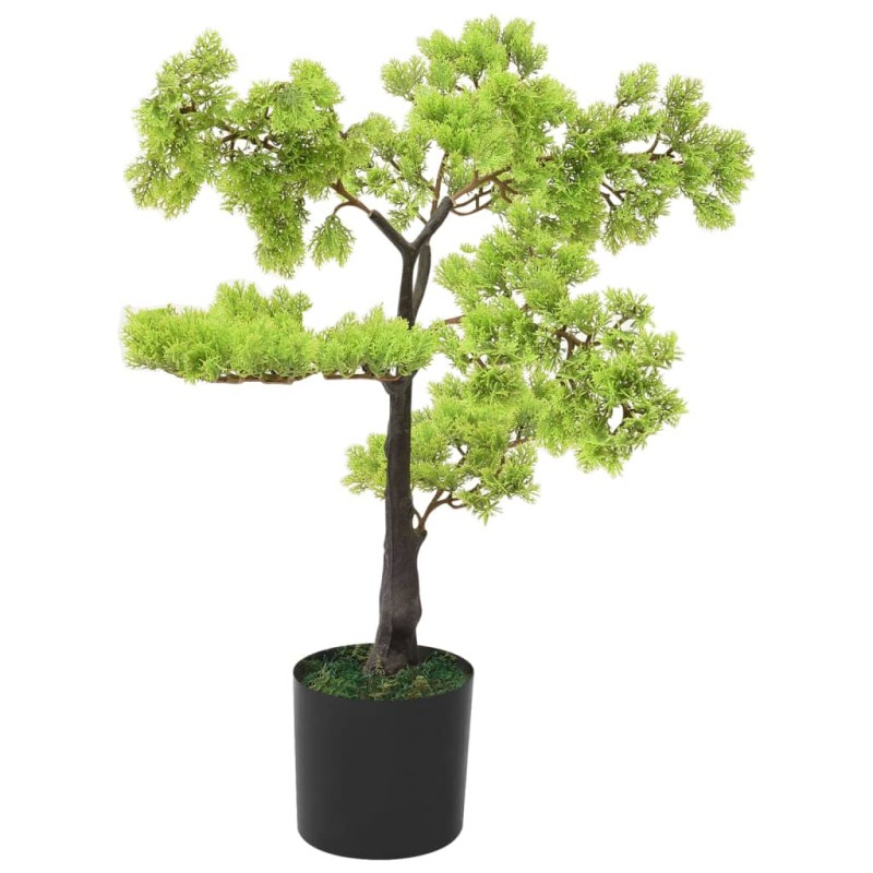 vidaXL Bonsái de ciprés artificial con macetero 60 cm verde vidaXL Bonsái de ciprés artificial con macetero 60 cm verde