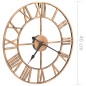 vidaXL Reloj de pared de metal dorado 40 cm vidaXL Reloj de pared de metal dorado 40 cm