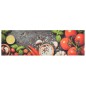 vidaXL Alfombra de cocina lavable terciopelo dibujo verduras 45x150 cm vidaXL Alfombra de cocina lavable terciopelo dibujo verduras 45x150 cm