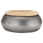 vidaXL Mesa de centro de madera de mango maciza gris 68x68x30 cm vidaXL Mesa de centro de madera de mango maciza gris 68x68x30 cm