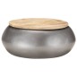 vidaXL Mesa de centro de madera de mango maciza gris 68x68x30 cm vidaXL Mesa de centro de madera de mango maciza gris 68x68x30 cm