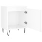 vidaXL Mesita de noche madera de ingeniería blanco brillo 40x30x50 cm vidaXL Mesita de noche madera de ingeniería blanco brillo 40x30x50 cm