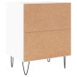 vidaXL Mesita de noche madera de ingeniería blanco brillo 40x30x50 cm vidaXL Mesita de noche madera de ingeniería blanco brillo 40x30x50 cm