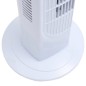 vidaXL Ventilador de torre con mando y temporizador Φ24x80 cm blanco vidaXL Ventilador de torre con mando y temporizador Φ24x80 cm blanco