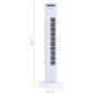 vidaXL Ventilador de torre con mando y temporizador Φ24x80 cm blanco vidaXL Ventilador de torre con mando y temporizador Φ24x80 cm blanco