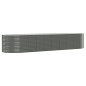 vidaXL Jardinera arriate acero recubrimiento polvo gris 396x100x68 cm vidaXL Jardinera arriate acero recubrimiento polvo gris 396x100x68 cm