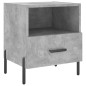 vidaXL Mesita de noche madera ingeniería gris hormigón 40x35x47,5 cm vidaXL Mesita de noche madera ingeniería gris hormigón 40x35x47,5 cm