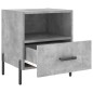 vidaXL Mesita de noche madera ingeniería gris hormigón 40x35x47,5 cm vidaXL Mesita de noche madera ingeniería gris hormigón 40x35x47,5 cm