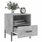 vidaXL Mesita de noche madera ingeniería gris hormigón 40x35x47,5 cm vidaXL Mesita de noche madera ingeniería gris hormigón 40x35x47,5 cm
