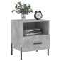 vidaXL Mesita de noche madera ingeniería gris hormigón 40x35x47,5 cm vidaXL Mesita de noche madera ingeniería gris hormigón 40x35x47,5 cm