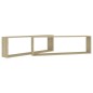 vidaXL Estantes cubo pared 2uds contrachapado roble Sonoma 100x15x30cm vidaXL Estantes cubo pared 2uds contrachapado roble Sonoma 100x15x30cm