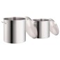 vidaXL Juego de ollas 2 piezas de acero inoxidable 50/25 L vidaXL Juego de ollas 2 piezas de acero inoxidable 50/25 L