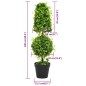 vidaXL Planta de Boj artificial con macetero verde 100 cm vidaXL Planta de Boj artificial con macetero verde 100 cm