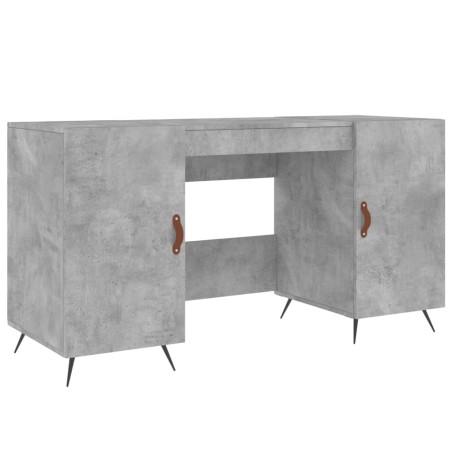vidaXL Escritorio madera de ingeniería gris hormigón 140x50x75 cm