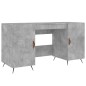 vidaXL Escritorio madera de ingeniería gris hormigón 140x50x75 cm vidaXL Escritorio madera de ingeniería gris hormigón 140x50x75 cm
