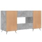 vidaXL Escritorio madera de ingeniería gris hormigón 140x50x75 cm vidaXL Escritorio madera de ingeniería gris hormigón 140x50x75 cm
