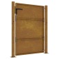 vidaXL Puerta de jardín acero corten 105x130 cm