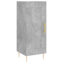 vidaXL Aparador de madera contrachapada gris hormigón 34,5x34x90 cm