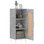 vidaXL Aparador de madera contrachapada gris hormigón 34,5x34x90 cm vidaXL Aparador de madera contrachapada gris hormigón 34,5x34x90 cm