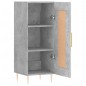 vidaXL Aparador de madera contrachapada gris hormigón 34,5x34x90 cm vidaXL Aparador de madera contrachapada gris hormigón 34,5x34x90 cm