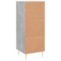 vidaXL Aparador de madera contrachapada gris hormigón 34,5x34x90 cm vidaXL Aparador de madera contrachapada gris hormigón 34,5x34x90 cm