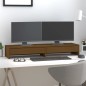 vidaXL Soporte de monitor madera maciza pino marrón miel 100x27x15 cm vidaXL Soporte de monitor madera maciza pino marrón miel 100x27x15 cm