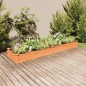 vidaXL Jardinera arriate con forro madera abeto marrón 240x60x25 cm