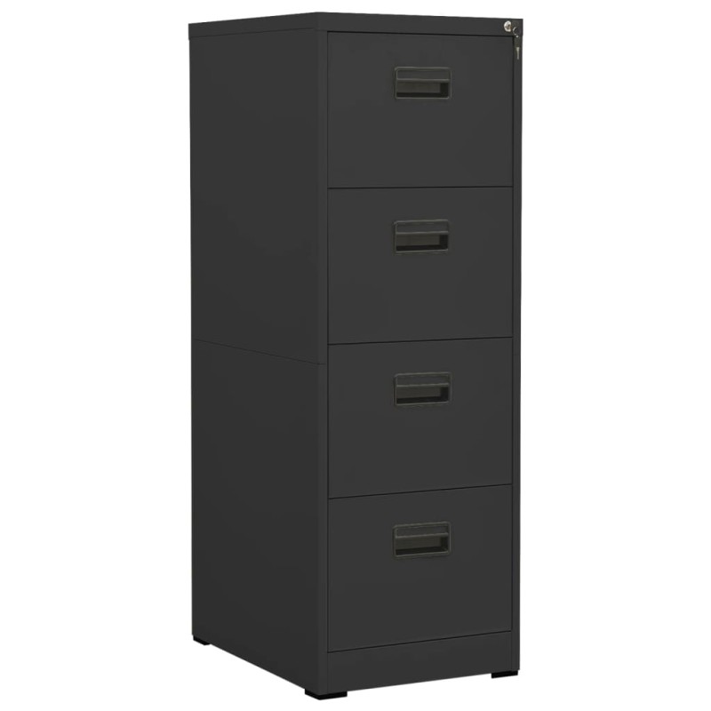 vidaXL Armario archivador de acero antracita 46x62x133 cm