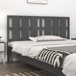 vidaXL Cabecero de cama madera maciza de pino gris 165,5x4x100 cm