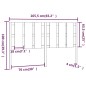 vidaXL Cabecero de cama madera maciza de pino gris 165,5x4x100 cm vidaXL Cabecero de cama madera maciza de pino gris 165,5x4x100 cm