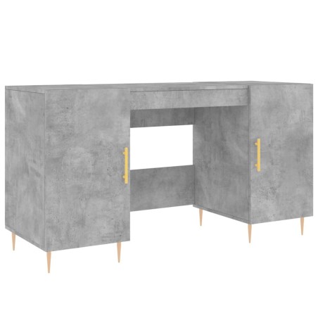 vidaXL Escritorio madera de ingeniería gris hormigón 140x50x75 cm