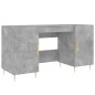 vidaXL Escritorio madera de ingeniería gris hormigón 140x50x75 cm vidaXL Escritorio madera de ingeniería gris hormigón 140x50x75 cm