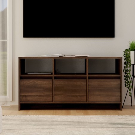vidaXL Mueble de TV madera de ingeniería marrón roble 102x37,5x52,5cm