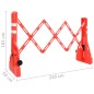 vidaXL Barrera de tráfico plegable roja 210x50x105 cm vidaXL Barrera de tráfico plegable roja 210x50x105 cm