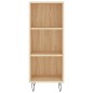 vidaXL Aparador de madera de ingeniería roble Sonoma 34,5x32,5x90 cm