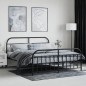 vidaXL Estructura de cama cabecero y pie de cama metal negro 160x200cm vidaXL Estructura de cama cabecero y pie de cama metal negro 160x200cm