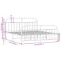 vidaXL Estructura de cama cabecero y pie de cama metal negro 160x200cm vidaXL Estructura de cama cabecero y pie de cama metal negro 160x200cm