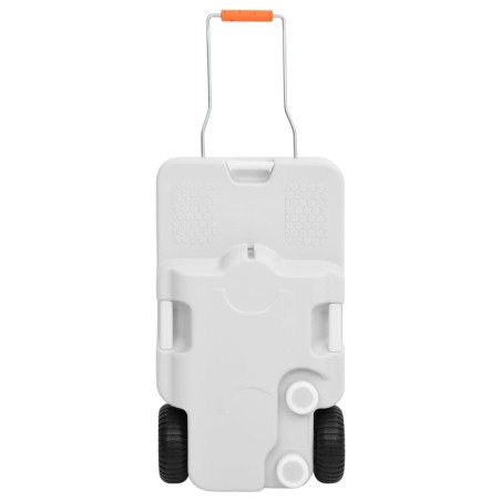 vidaXL Depósito de agua con ruedas para camping gris 30 L