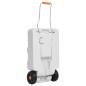 vidaXL Depósito de agua con ruedas para camping gris 30 L