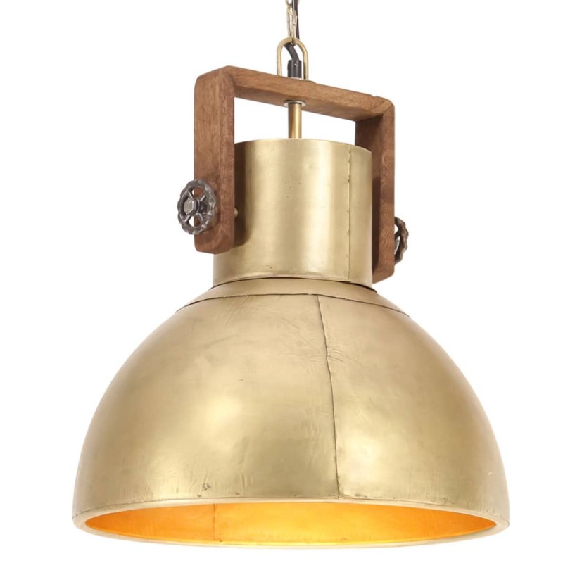 vidaXL Lámpara colgante industrial redonda 25 W latón 40 cm E27