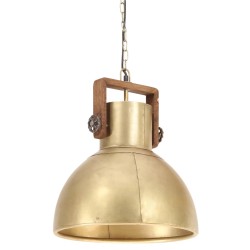vidaXL Lámpara colgante industrial redonda 25 W latón 40 cm E27