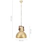 vidaXL Lámpara colgante industrial redonda 25 W latón 40 cm E27