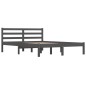 vidaXL Estructura de cama madera maciza de pino gris 135x190 cm vidaXL Estructura de cama madera maciza de pino gris 135x190 cm