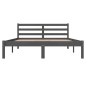 vidaXL Estructura de cama madera maciza de pino gris 135x190 cm vidaXL Estructura de cama madera maciza de pino gris 135x190 cm