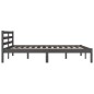 vidaXL Estructura de cama madera maciza de pino gris 135x190 cm vidaXL Estructura de cama madera maciza de pino gris 135x190 cm