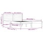 vidaXL Estructura de cama madera maciza de pino gris 135x190 cm vidaXL Estructura de cama madera maciza de pino gris 135x190 cm